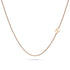 Bold Alphabet Letter Initial Charm Necklace in Rose Gold Tone